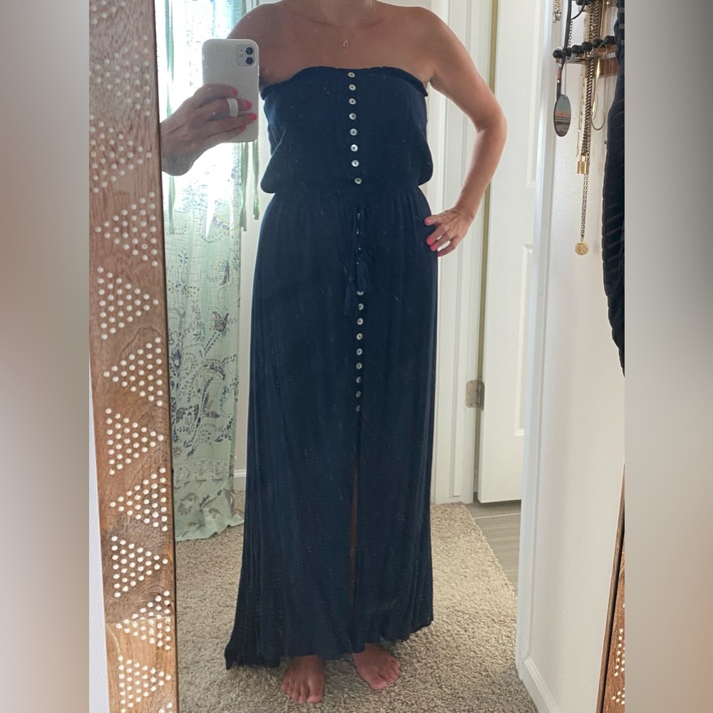 Like New Elan Navy Blue Cover Up, Size Medium